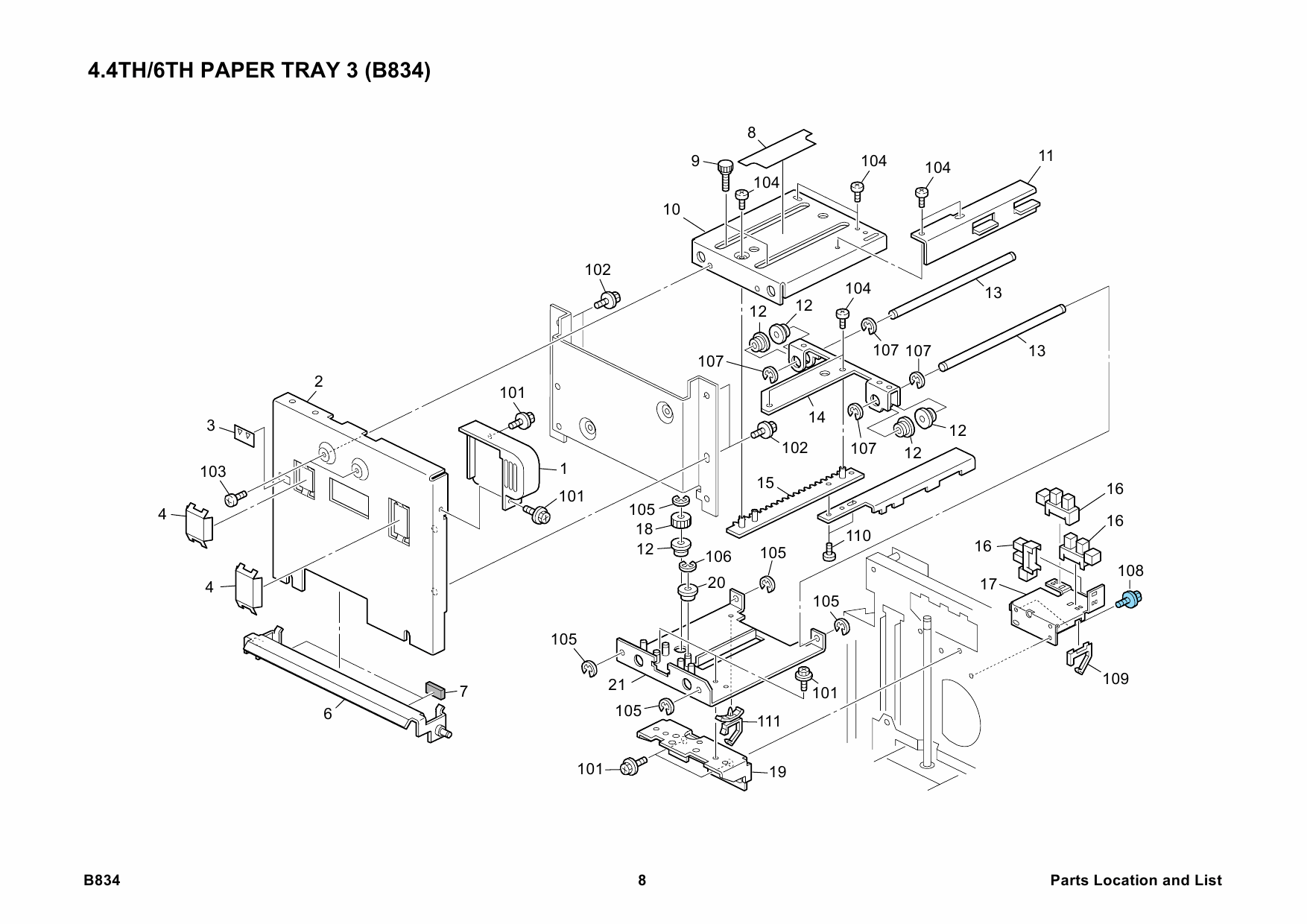 RICOH Options B834 LCIT-RT5010 Parts Catalog PDF download-5